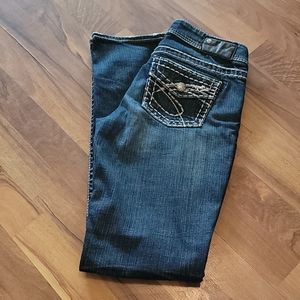 Silver jeans Thick Stitch Suki Straight Leg Sz 28